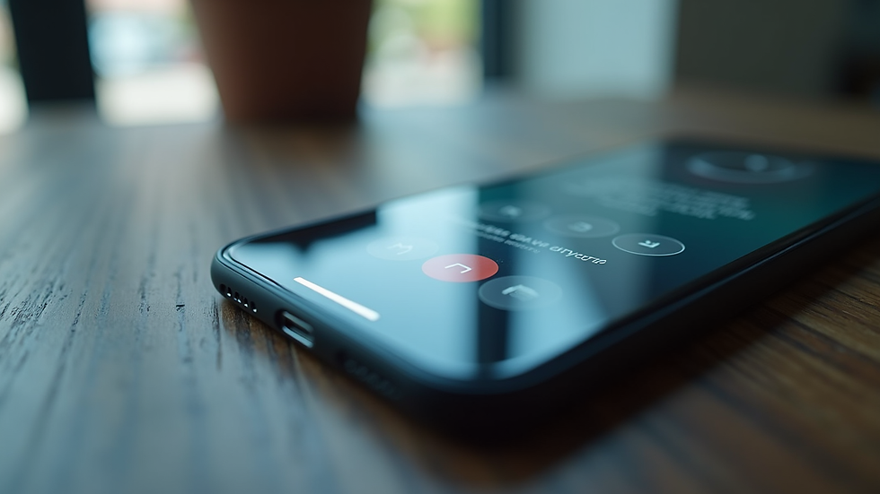 Close-up view of a smartphone screen showing SMS alerts for new job calls