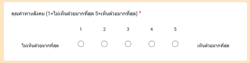 Google Form Linear scale