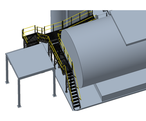 Work area platform structural engineering design