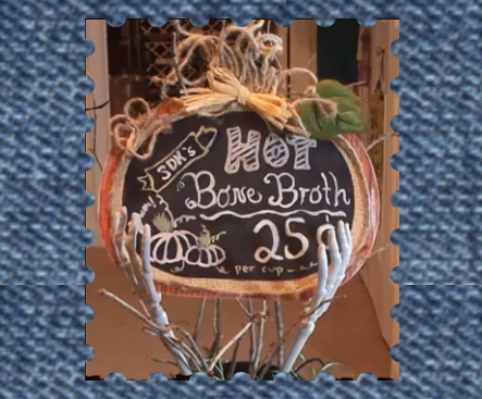 Vintage Chalk board Bone Broth Sign - a fall season Dollar Tree DIY upgrade