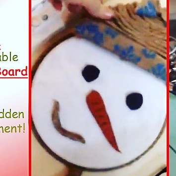 Multi-seasonal Snowman Magnet Board - A Dollar Tree DIY