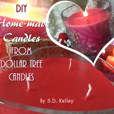 Easy Home-made Romantic Candles - a Dollar Tree DIY