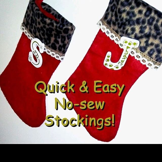 No Sew Animal Print Christmas Stockings