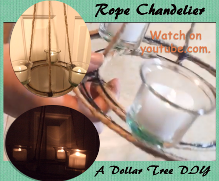  DIY Renaissance Rope Chandelier - A FUN Dollar Tree DIY