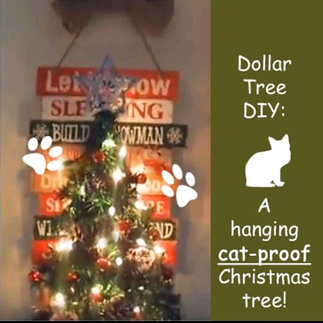 Cat Proof Christmas Tree - A Dollar Tree DIY