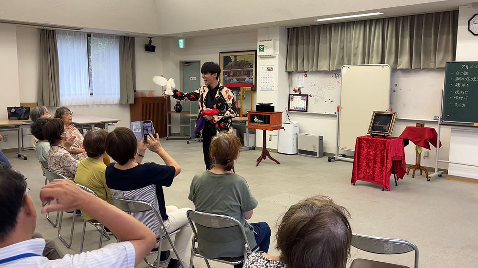 有馬の婦人会様でマジックショー