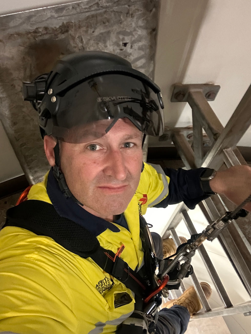 Yes, we do it - how can you teach if if you don't know how... here's a selfie of me 100m off the ground in a wind turbine in Geraldton, W.A.