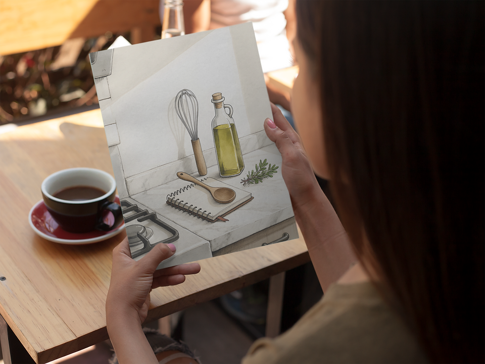 The Recipe Collection recipe organizer held in kitchen setting