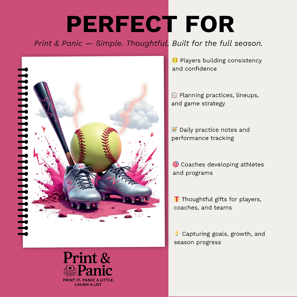 Thumbnail: Softball spiral notebook gift idea for players, coaches and travel teams