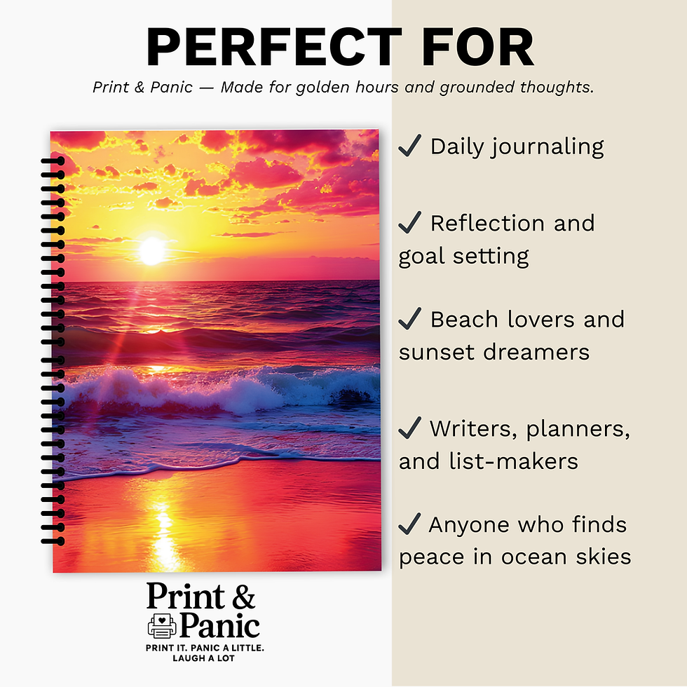 Thumbnail: Evening Glow lined notebook ideal for journaling, reflection, goal setting, and sunset lovers.