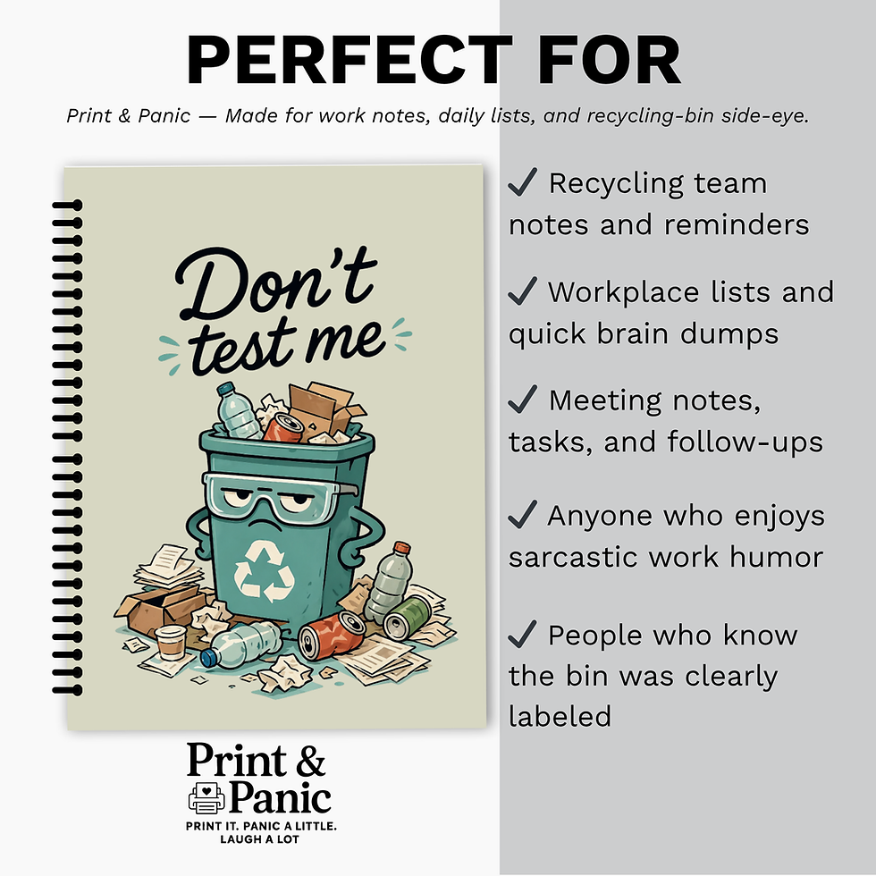 Thumbnail: Perfect for page for funny recycling team notebook