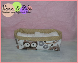 Panier long Chouette beige