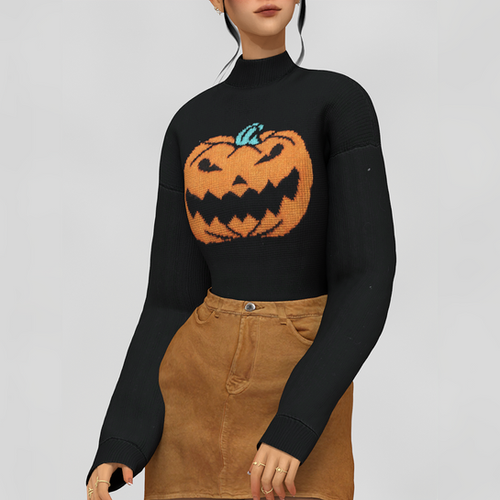 Halloween Cropped Jumper snailrow