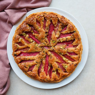 Rhubarb and Ginger Frangipane Tart