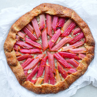Rhubarb Almond Gallette