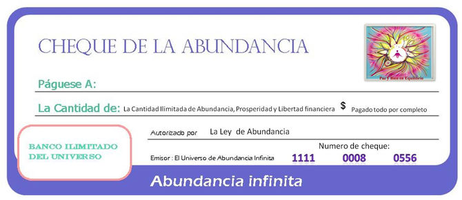 CHEQUE DE LA ABUNDANCIA