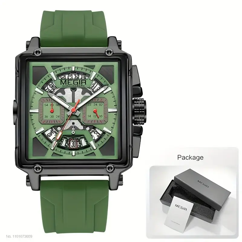 Thumbnail: MEGIR Square Quartz Men's Wristwatch