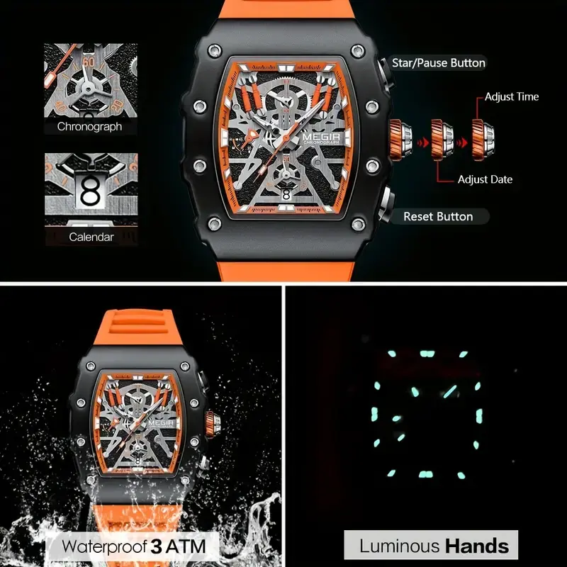 Thumbnail: MEGIR Chronograph Quartz Men's Wristwatch