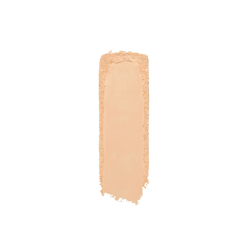 swatch of huda beauty powder - easy bake in poundcake in shade fair to light-medium skin at beauty station by rafia