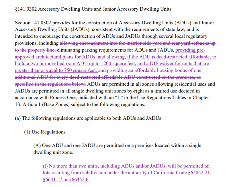 Updated ADU Code Revision for SB 9 | NFABSD