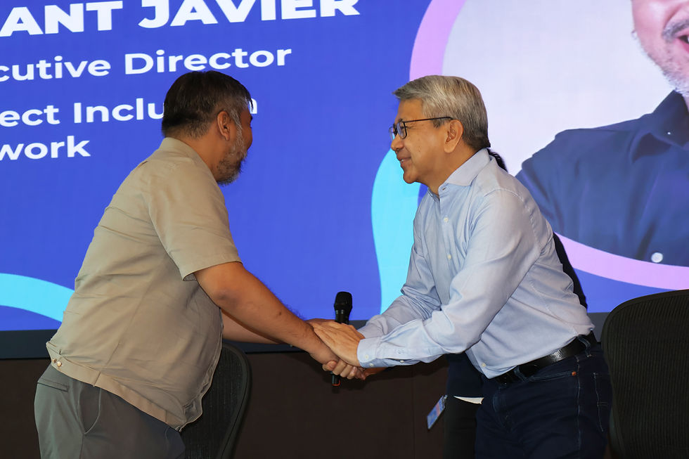 Grant Javier, Project Inclusion Network (PIN) Executive Director, and Ato Jiao, Globe’s Chief Human Resource Officer