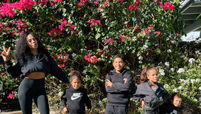 fit mom and four kids