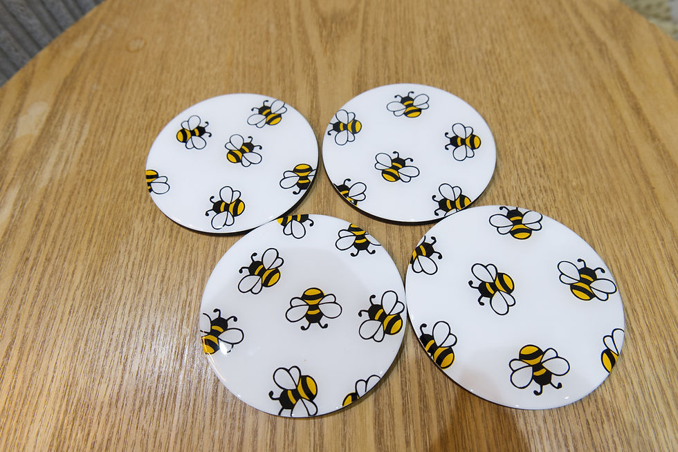 Thumbnail: Bee's Coasters Set - 4pc