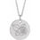 Thumbnail: Sterling silver necklace with engraved rose birth flower pendant.