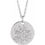 Thumbnail: Sterling silver necklace with engraved poinsettia birth flower pendant.