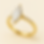 Pear-shaped diamond ring in yellow gold with side stones