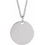 Thumbnail: Smooth back of sterling silver birth flower pendant necklace.