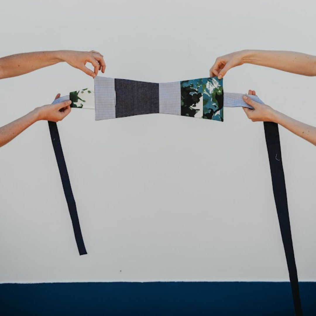 Liverpool Street Riem katoen - denim en duo van prints