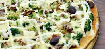 pizza de brocolis com catupiry maria farinha tele-entrega