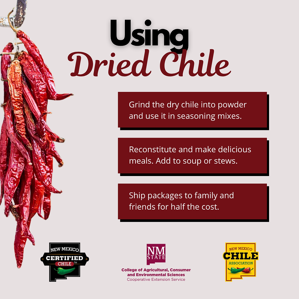 Using Dried Chile, a sample of promotional posts for consumers