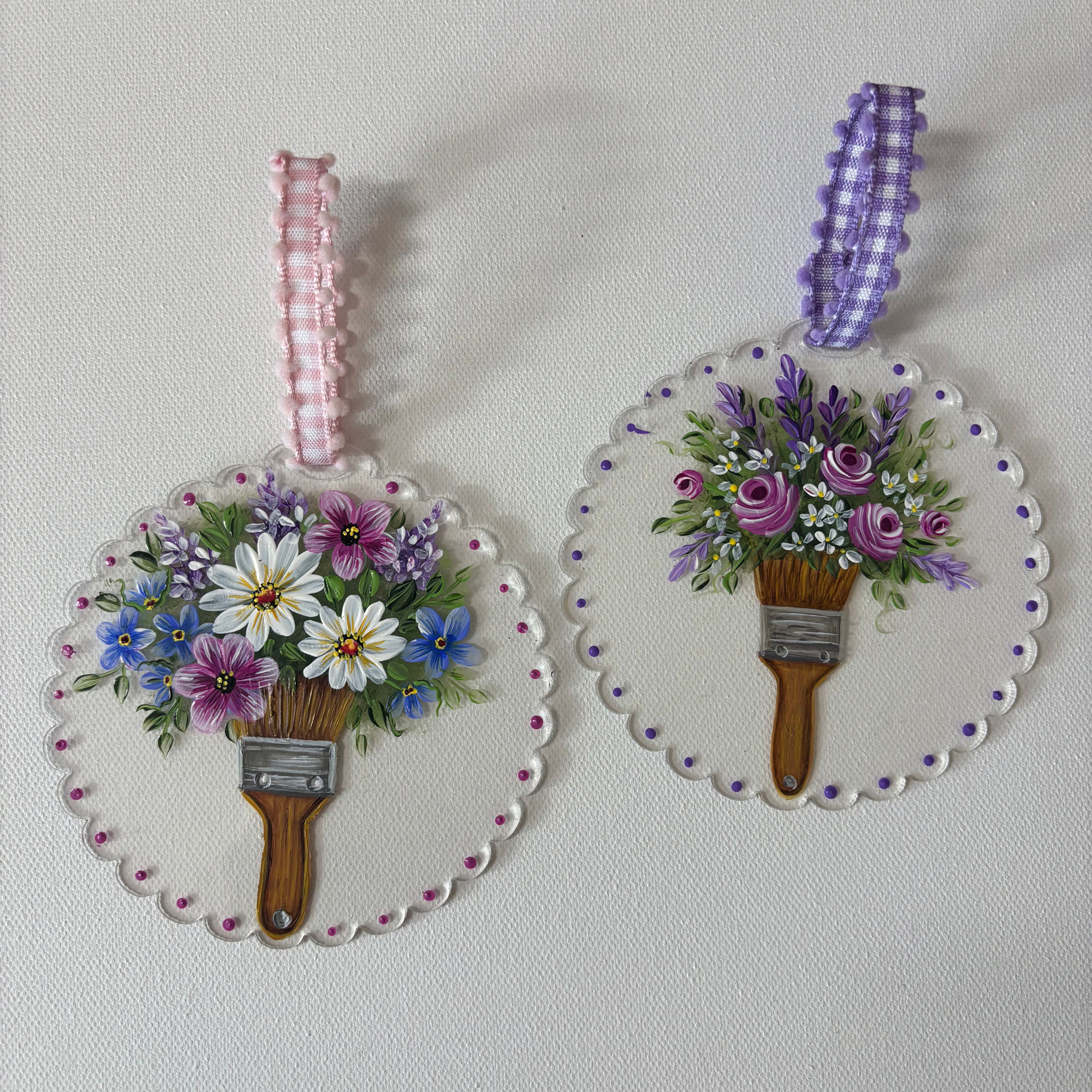 Brushstrokes in Blossom Ornaments