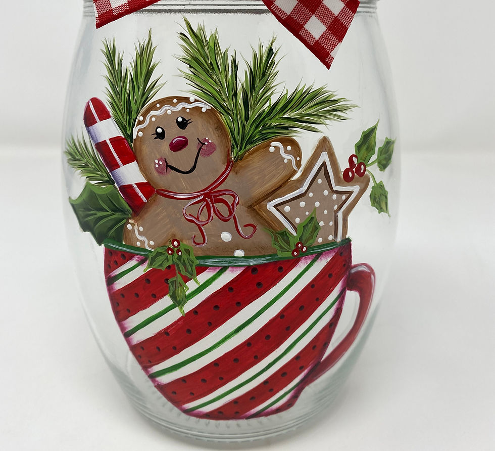 Thumbnail: ChristmasTeacup #2 Gingerbread & Cookies Class & E-Pattern Packet