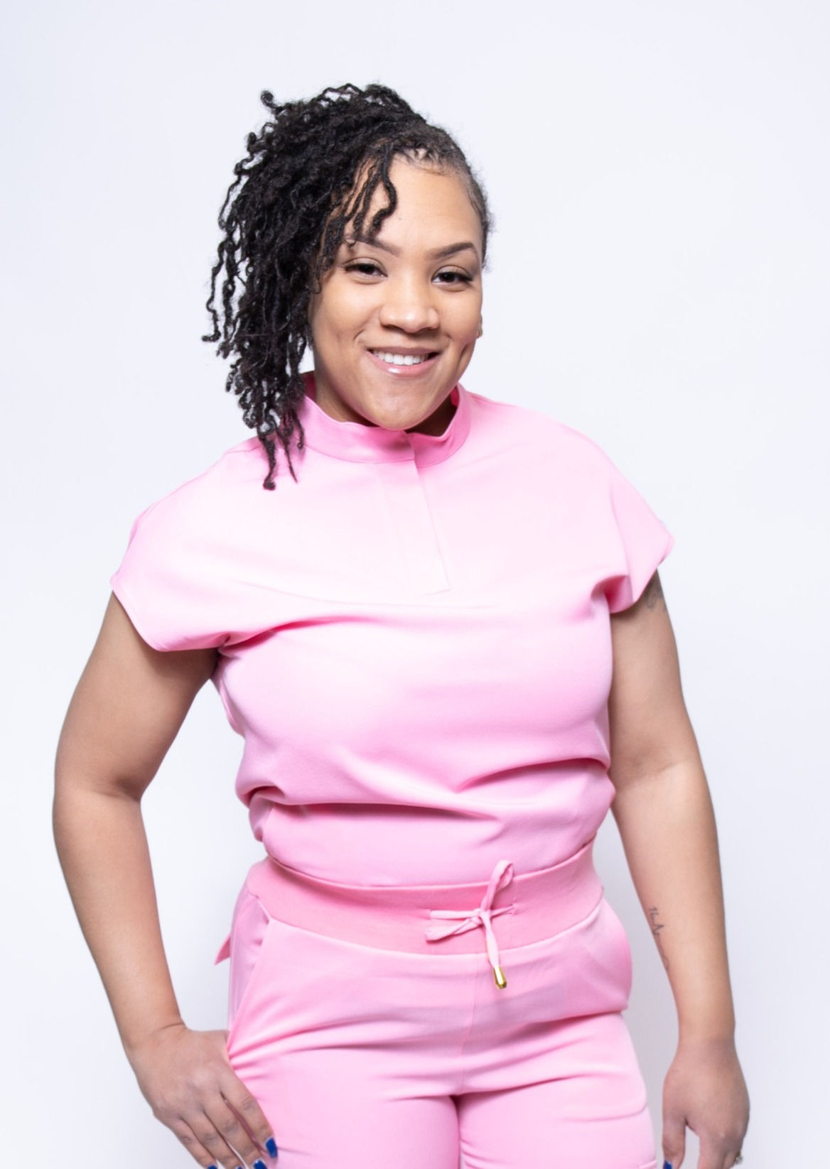 Pretty in Pink Scrub Top