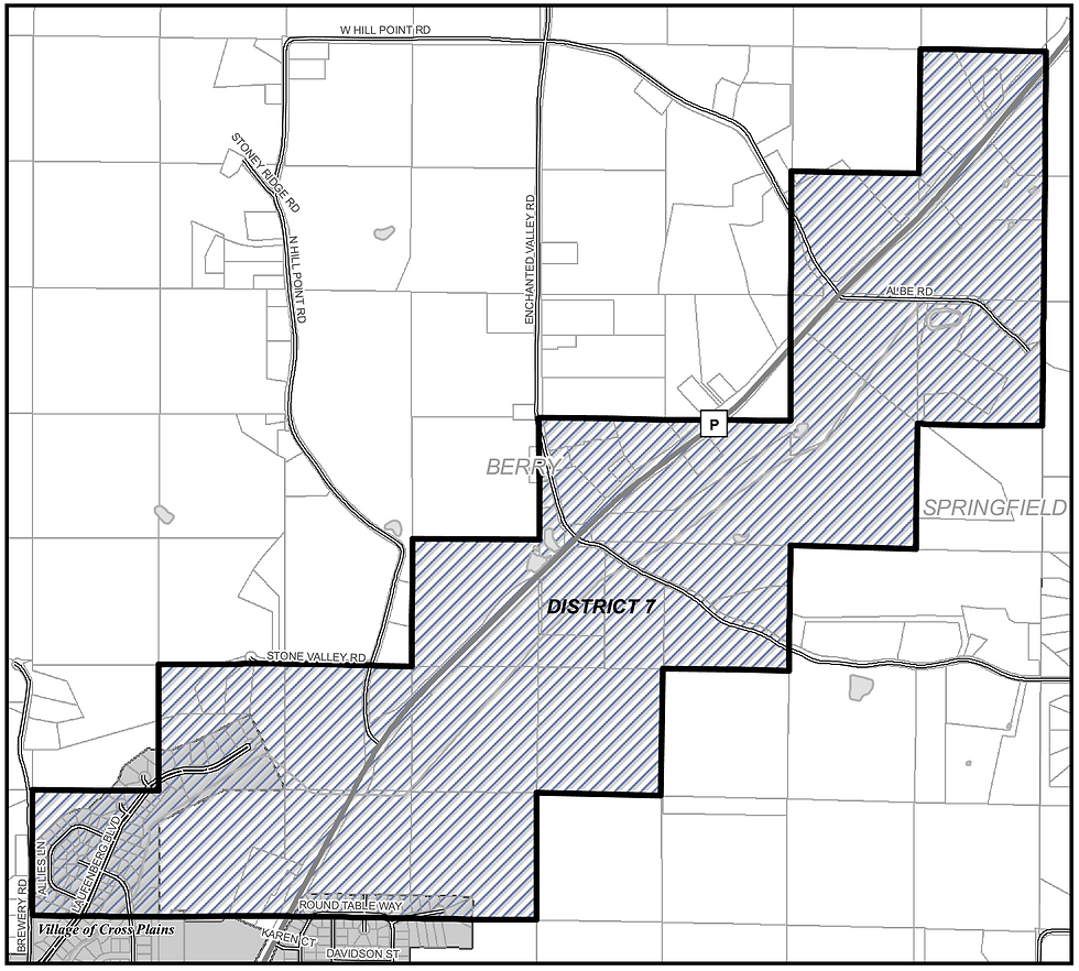 Map of Dane County Drainage District 7