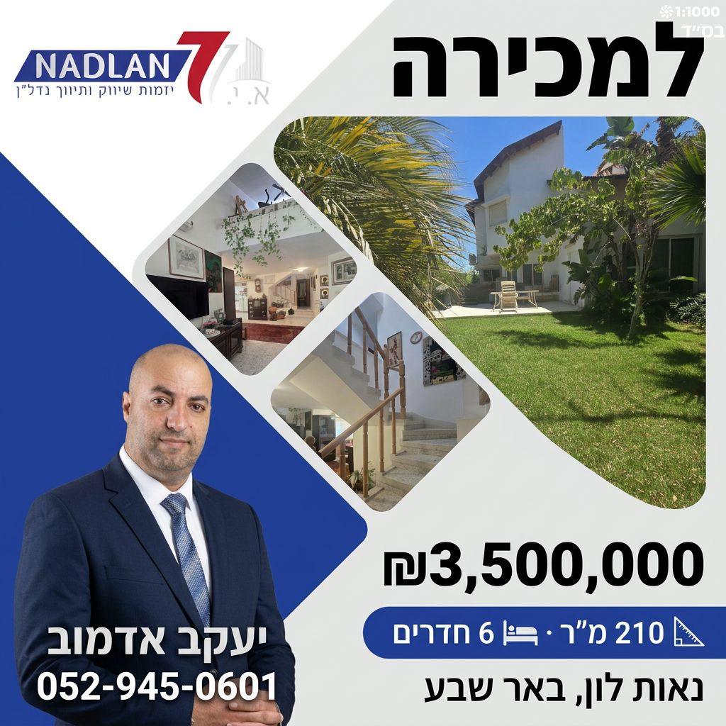 קולאז' תמונות של וילה למכירה בשכונת נאות לון