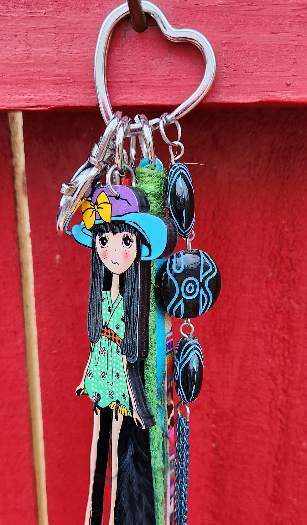 close view of charm doll