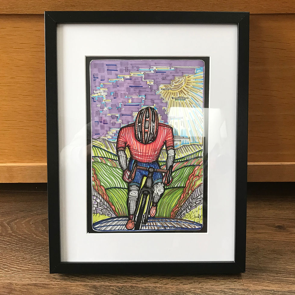 Thumbnail: 'Get yer head down' 32cm x 42cm framed illustration