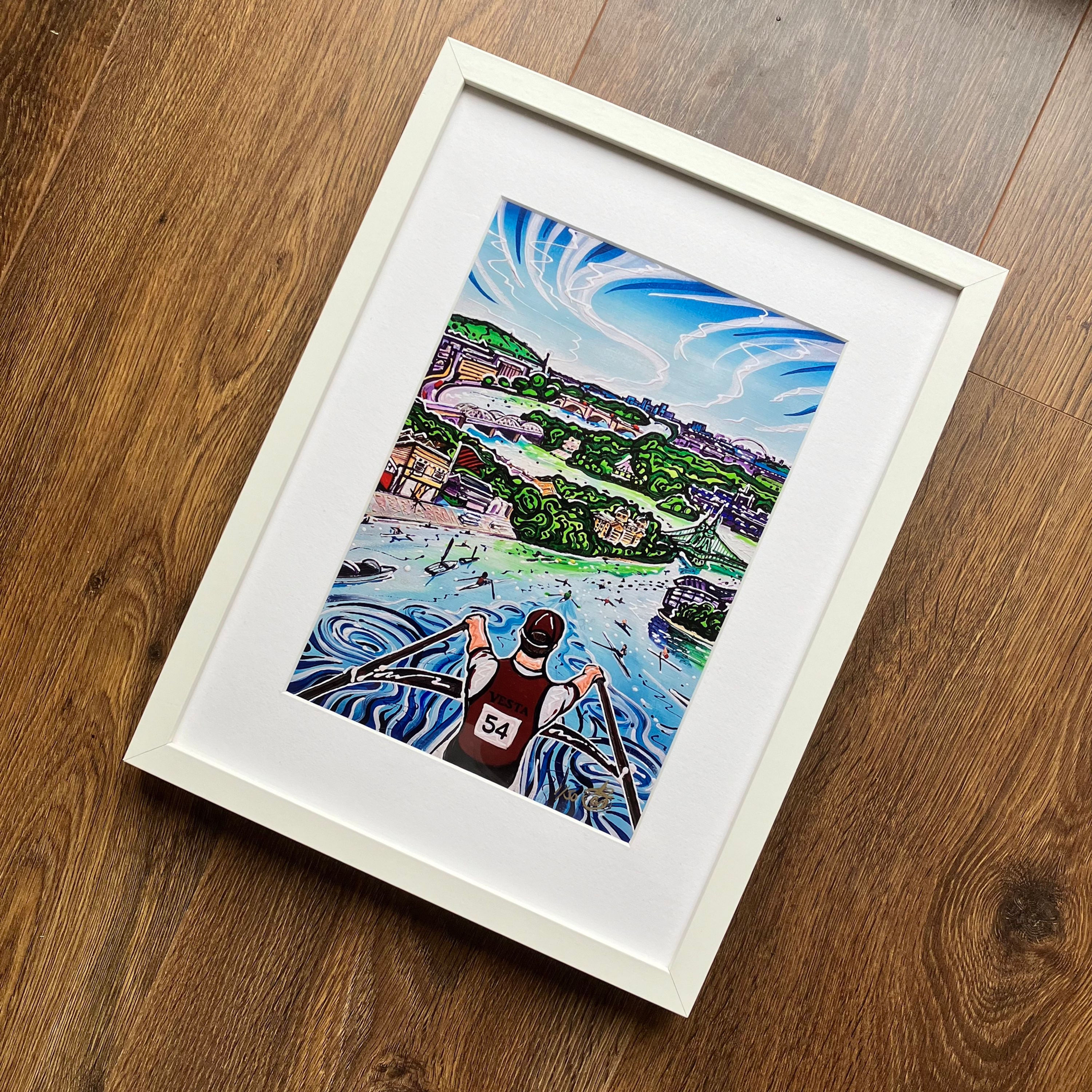 ‘The Vesta Scullers Head’ 32cm x42cm framed limited edition print