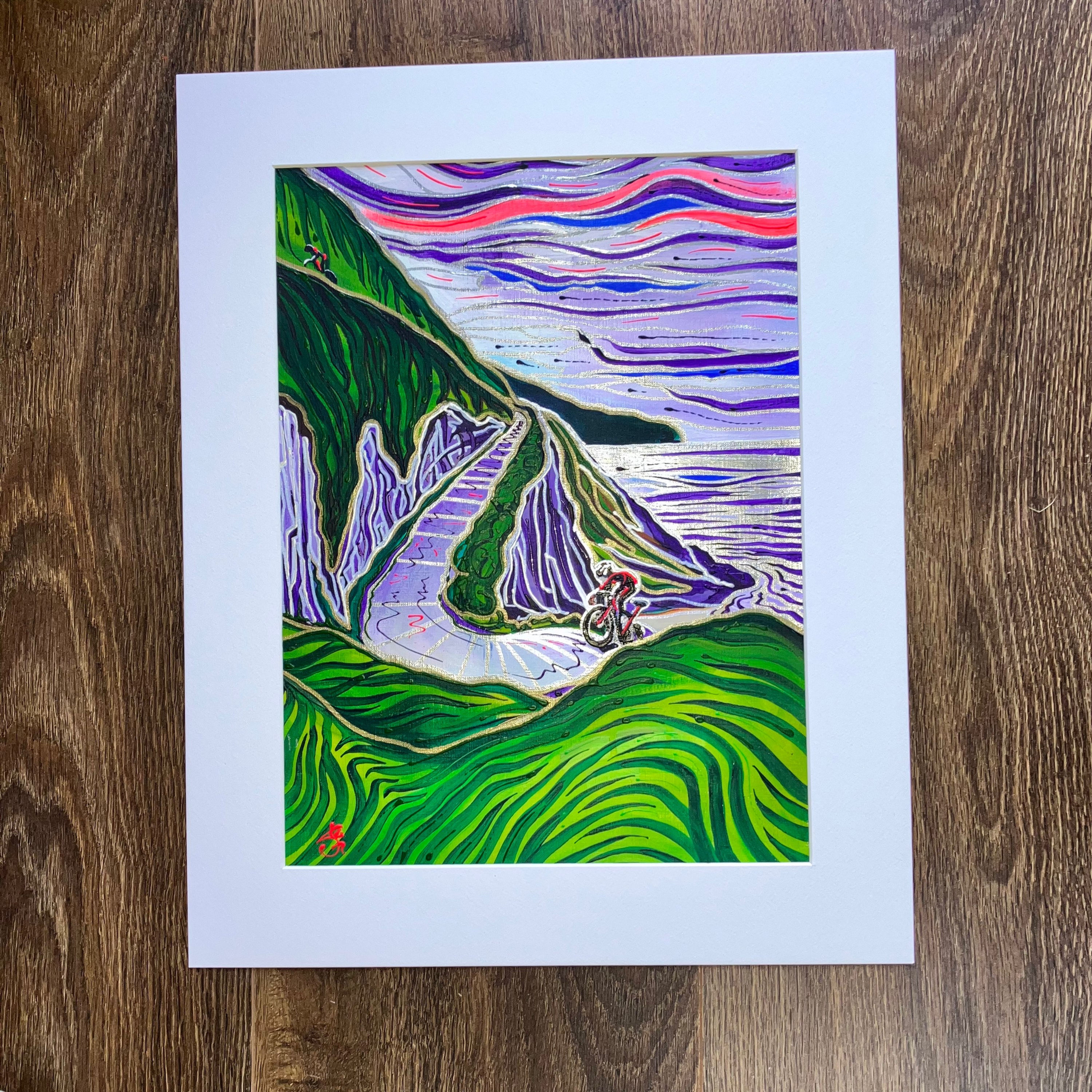 'Riding UP Pembrokeshire' 42 x 52cm framed acrylic