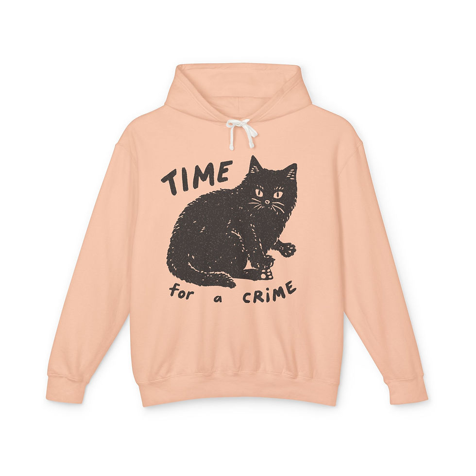 Thumbnail: Crime Cat Unisex Pullover Hoodie