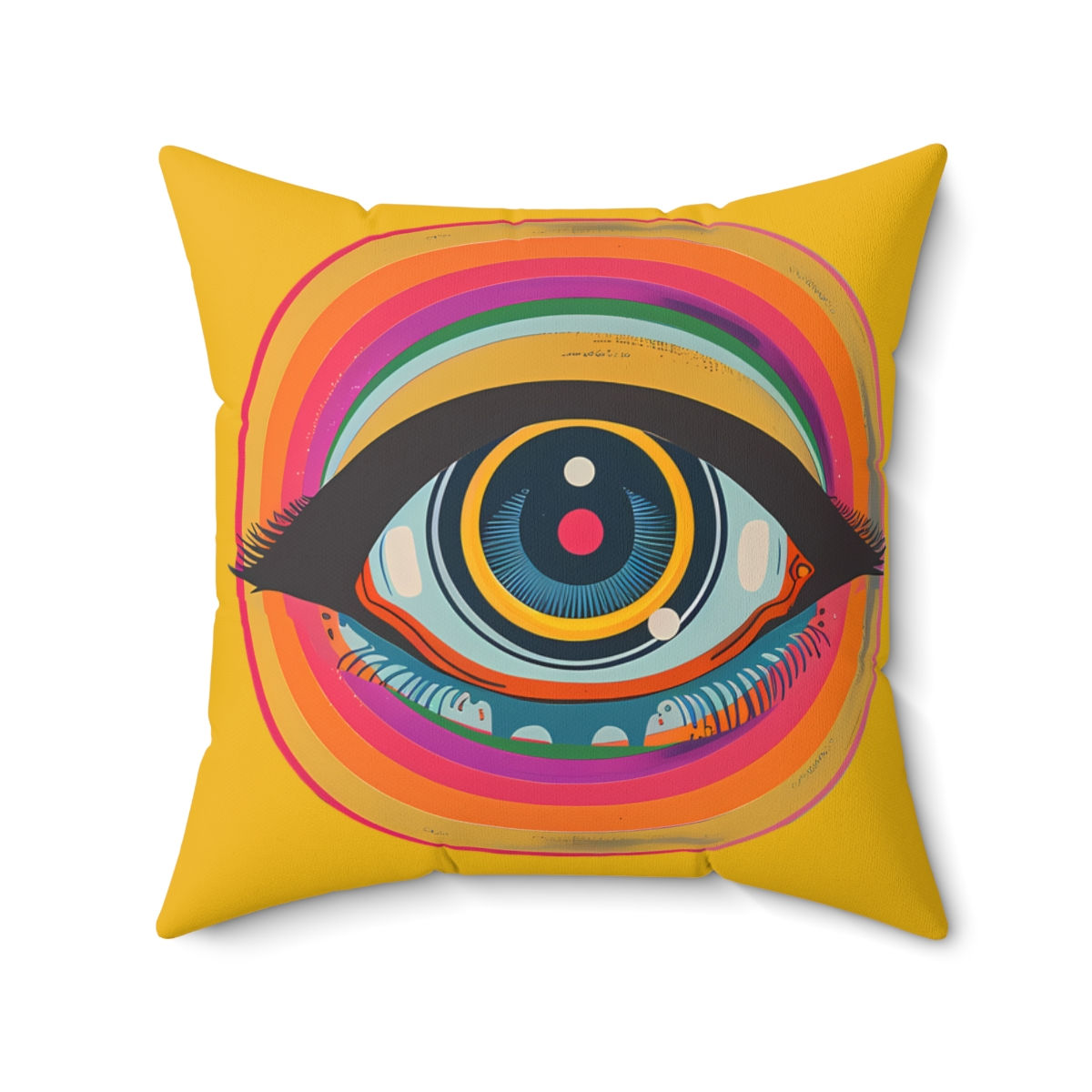Third Eye Faux Suede Square Pillow