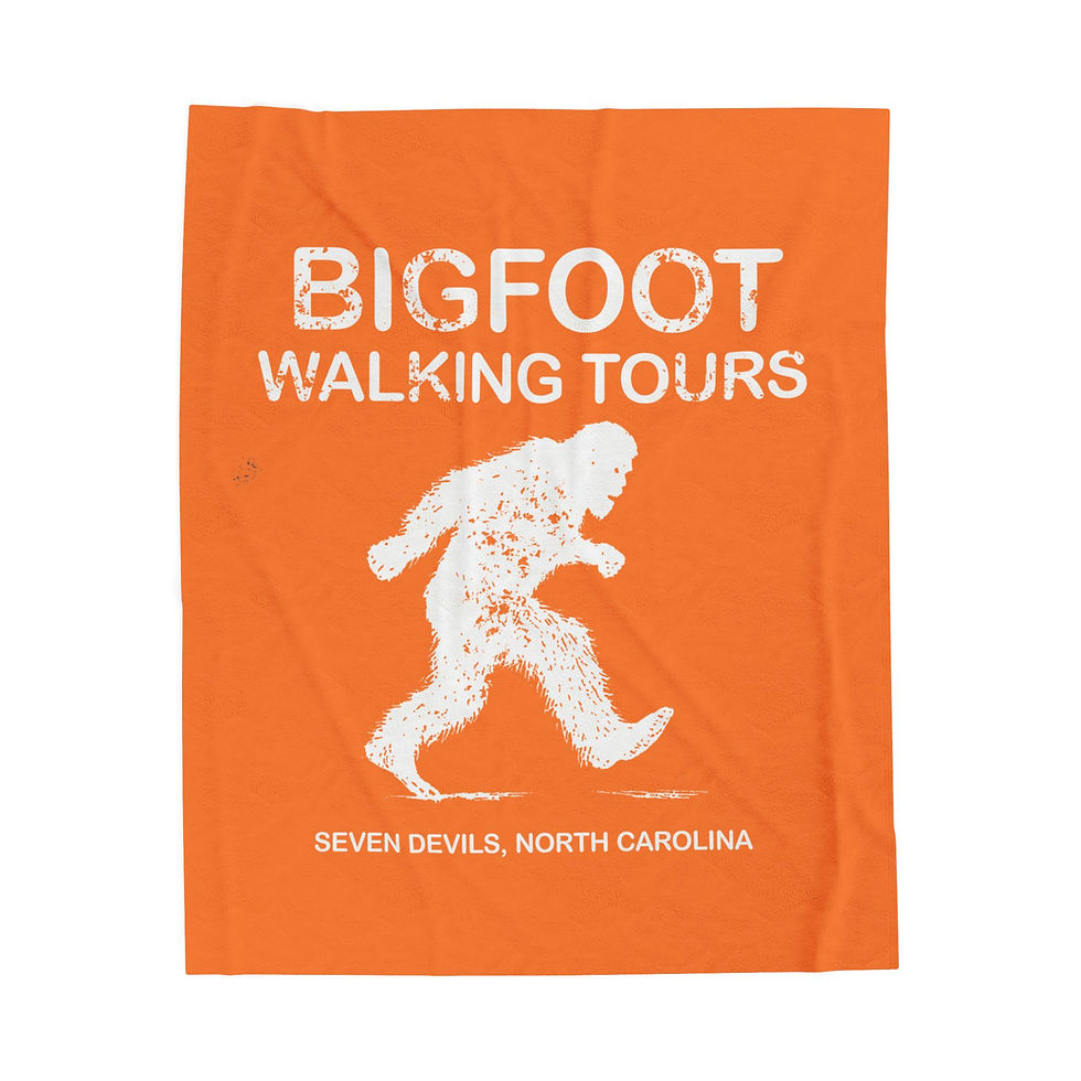 Bigfoot Walking Tours Velveteen Plush Blanket-50x60