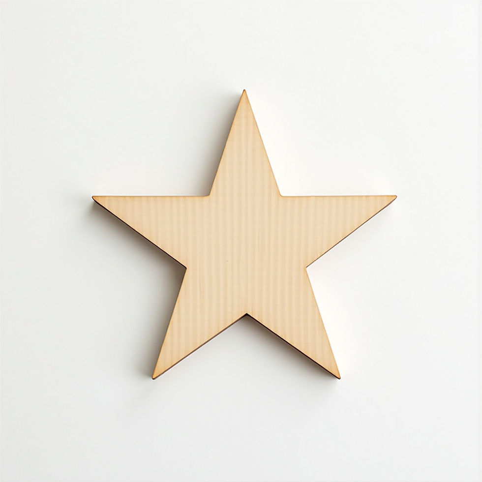 Wooden Star Shapes