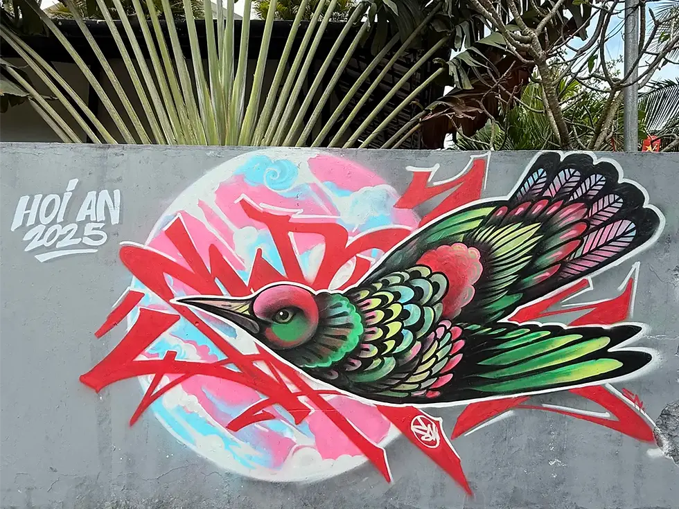 Street Mural in An Bang, Hoi An, Vietnam.