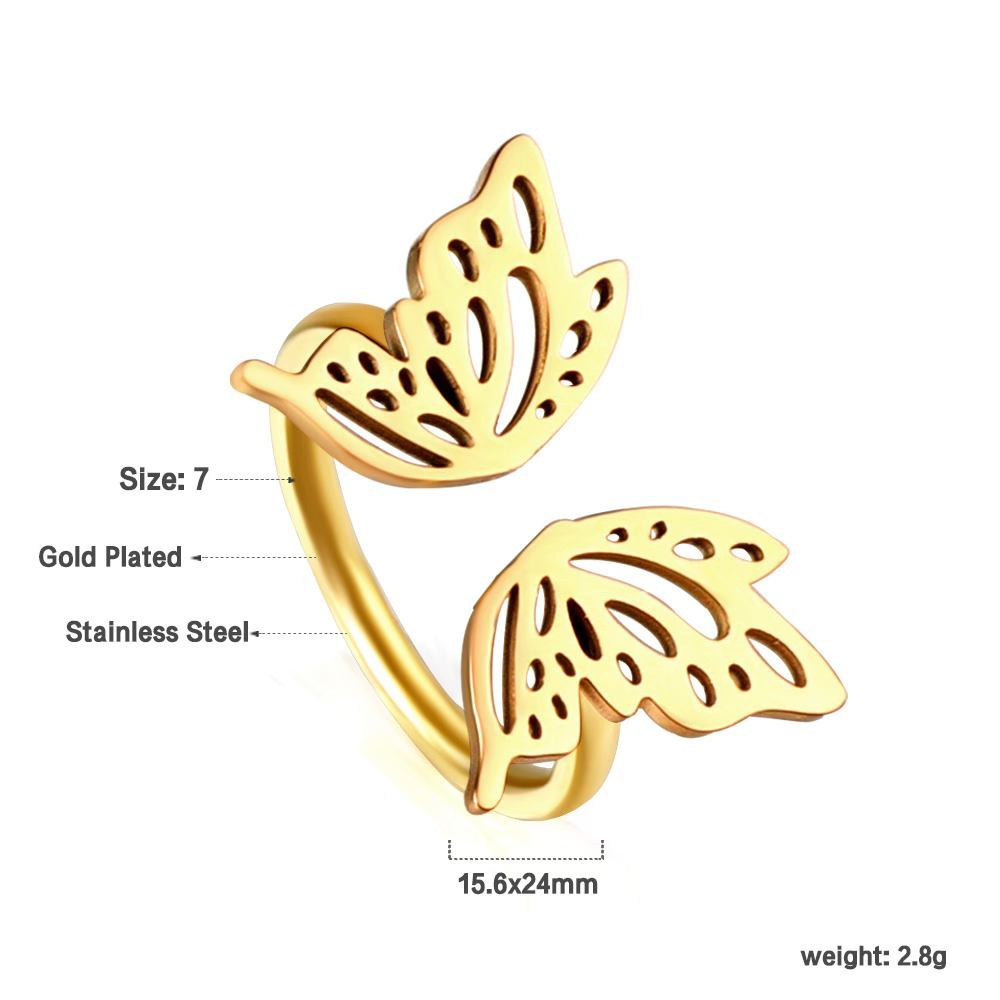 Butterfly Gold Plated Ring