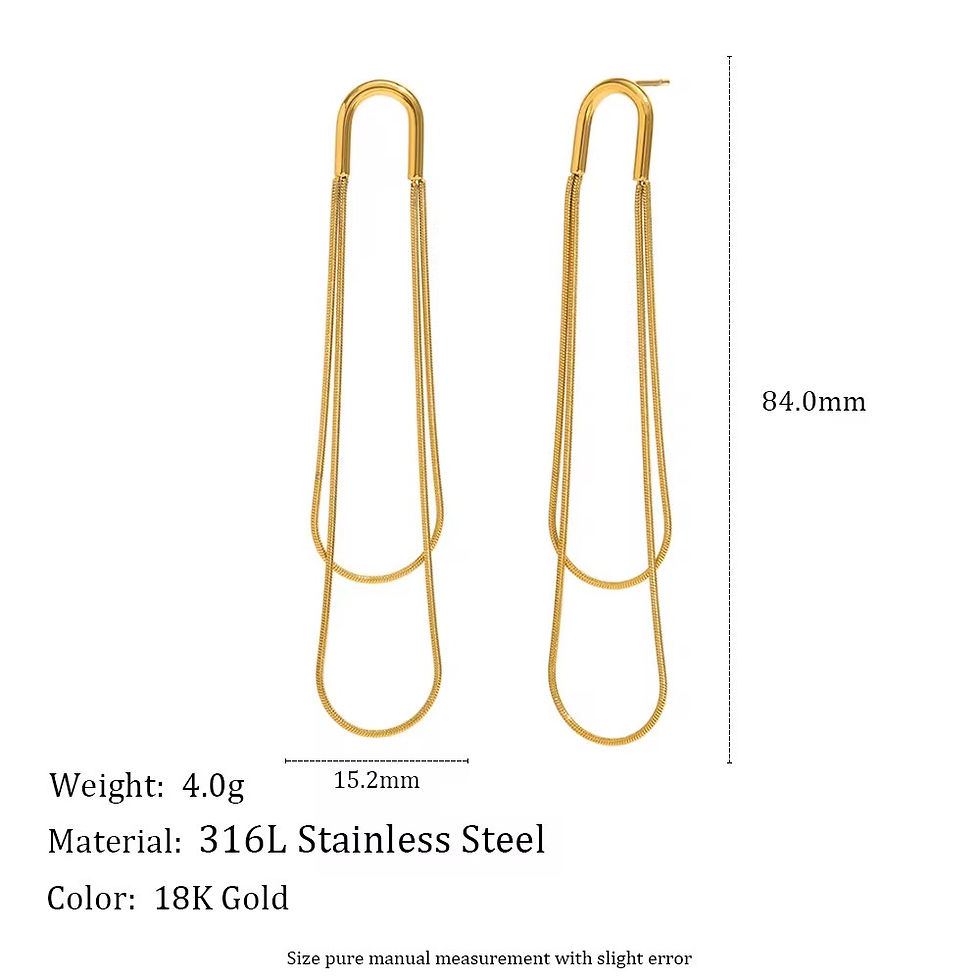 Thumbnail: Gold Loop Hanging Earrings